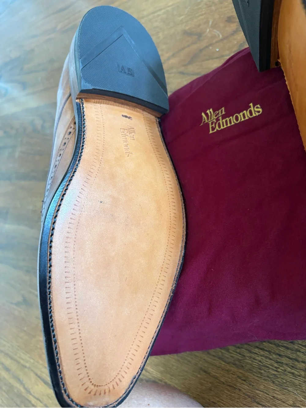 Allen Edmonds Brown Wingtip Derby Shoes